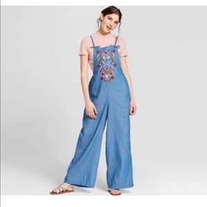 Xhilaration | Chambray Wide-leg Overalls